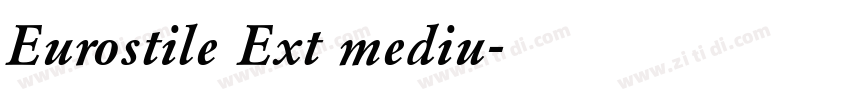 Eurostile Ext mediu字体转换